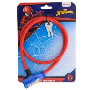 CADEADO PARA BICICLETA 80CMX8MM SPIDERMAN 