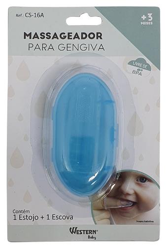 MASSAGEADOR P/ GENGIVA AZUL WESTERN BABY UND