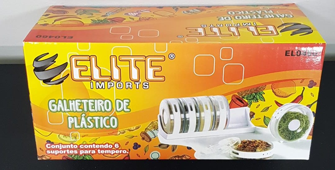 GALHETEIRO PLASTICO C/6 SUPORTES ELITE UN