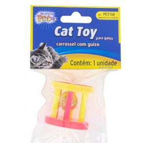 BRINQUEDO PARA GATOS CARROSSEL COM GUIZO WESTERN PET 