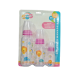 KIT COM 3 MAMADEIRAS 240 - 150 - 60ML BICO ASSIMETRICO NEWBABY 