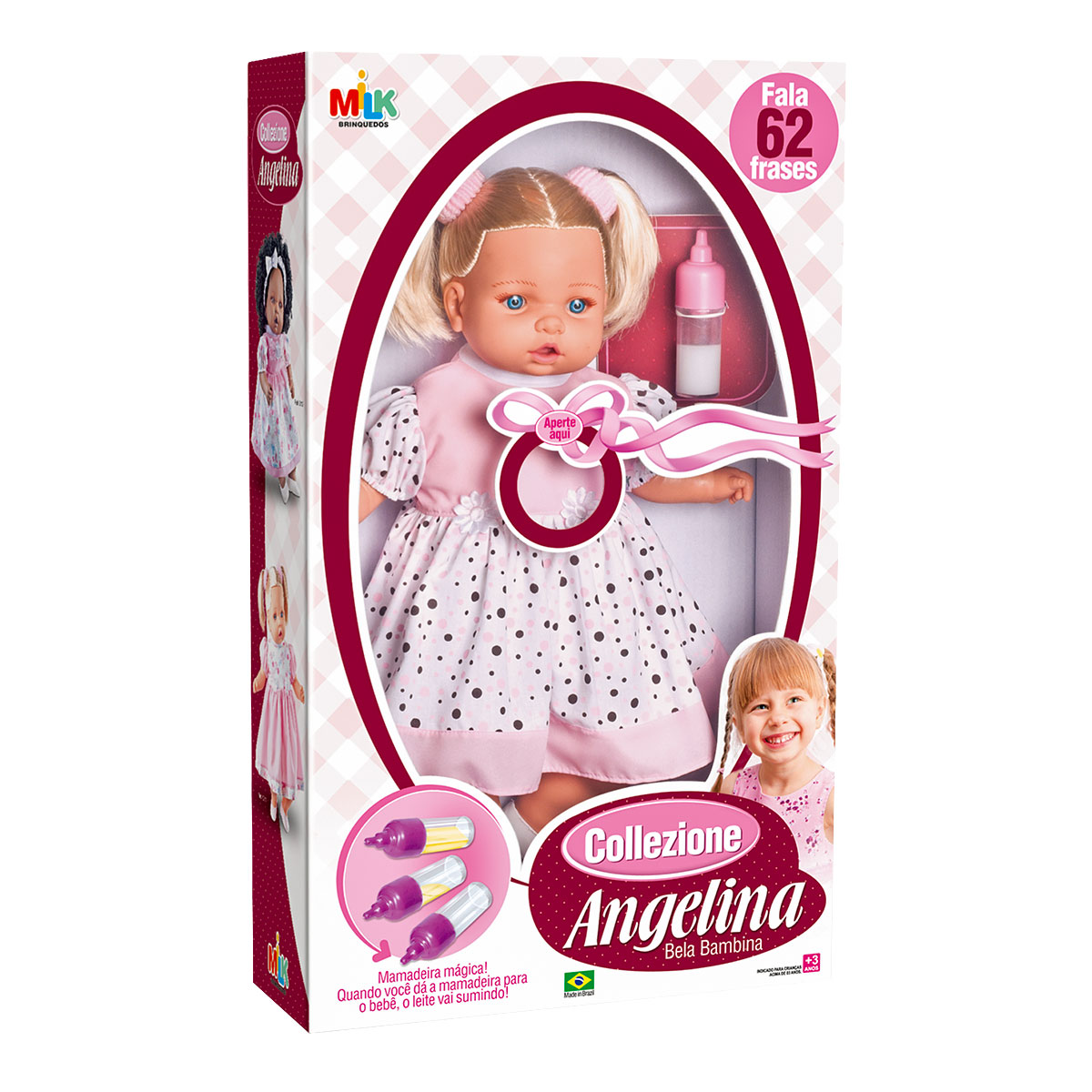 BONECA COLLEZIONE ANGELINA 62 FRASES 211 LIN 013507 MILK UN