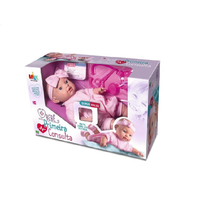 BONECA BEBE PRIMEIRA CONSULTA 393 LIN 516980 MILK UN