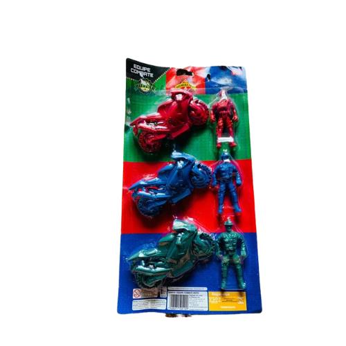 BRINQUEDO EQUIPE COMBATE MOTO BONECO 6PCS XIS0510 TOYMASTER