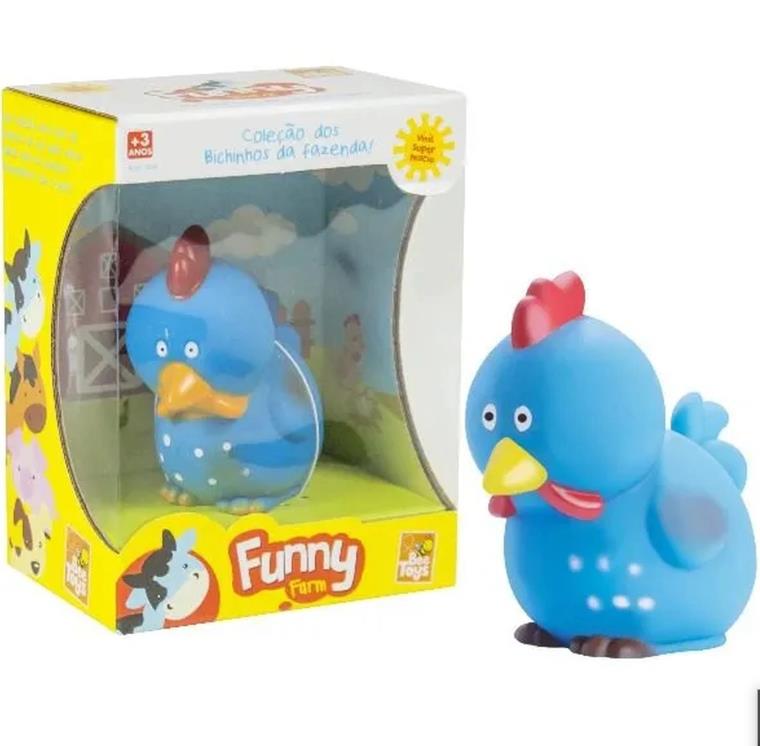 BRINQUEDO FUNNY FARM VINIL GALINHA 628 BEETOYS