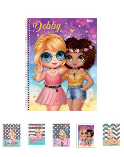 CADERNO CD 15X1 DEBBY 300FLS SD