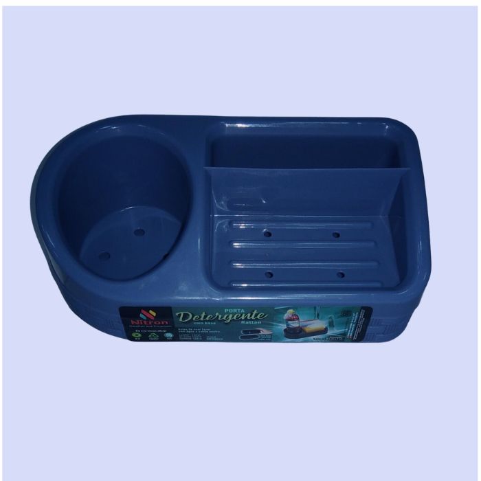 PORTA DETERGENTE PLAST RATTAN BASE 133C AZUL NITRON PLAST UN