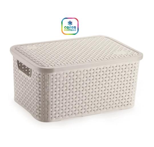 CESTO ORG RATTAN MD 32X22.5X14.8CM 68CR CREME NITRON PLAST