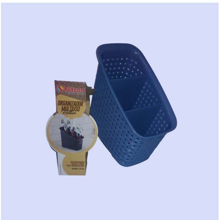 ORGANIZADOR MULTIUSO RATTAN 41S1 AZUL NITRON PLAST UN