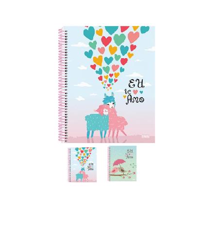 CADERNO CD 15X1 EU TE AMO 300FLS 3882 SD