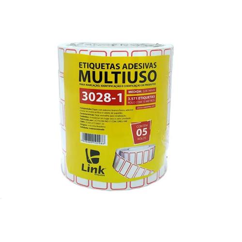 ETIQUETA ADESIVA MULTIUSO 22X14MM 10MT 3028-1 LINK