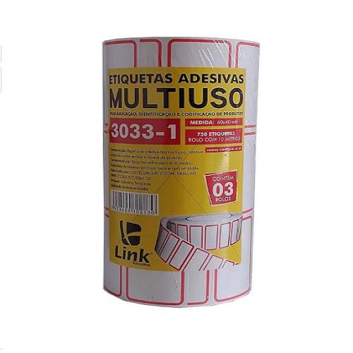 ETIQUETA ADESIVA MULTIUSO 60X40MM 10MT 3033-1 LINK