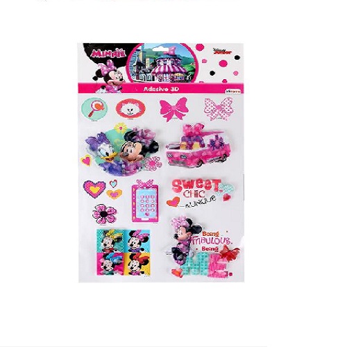 ADESIVO 3D COM 13 PCS MINNIE