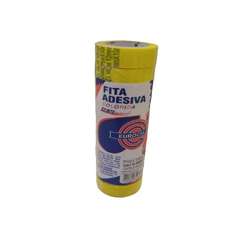 FITA ADESIVA 12MMX10MT PP2000 83256 AMARELA EUROCEL