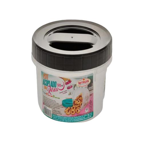 POTE ACOPLADO REDONDO ROSCA 500ML 235 COLOR NITRON PLAST