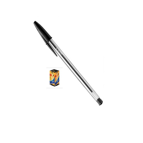 CANETA ESF CRISTAL TRADIDIONAL 82492 PRETO BIC