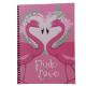 CADERNO CD 10X1 ADESIVO FLAMINGOS 200FLS 7836 MAXIMA