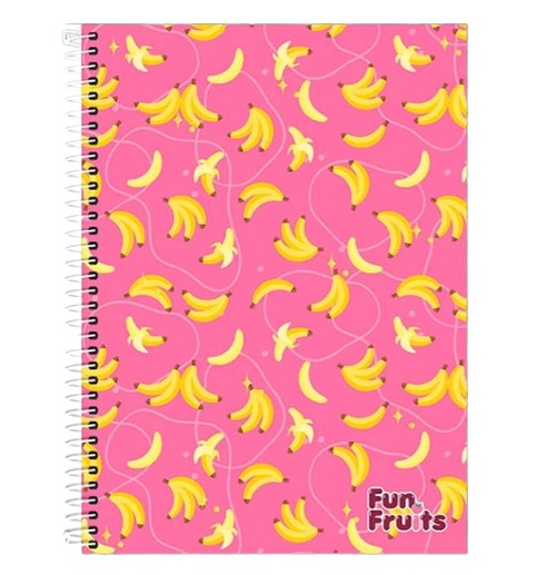 CADERNO CD 1.4 FUN FRUITS 80FLS 947742 3B UN