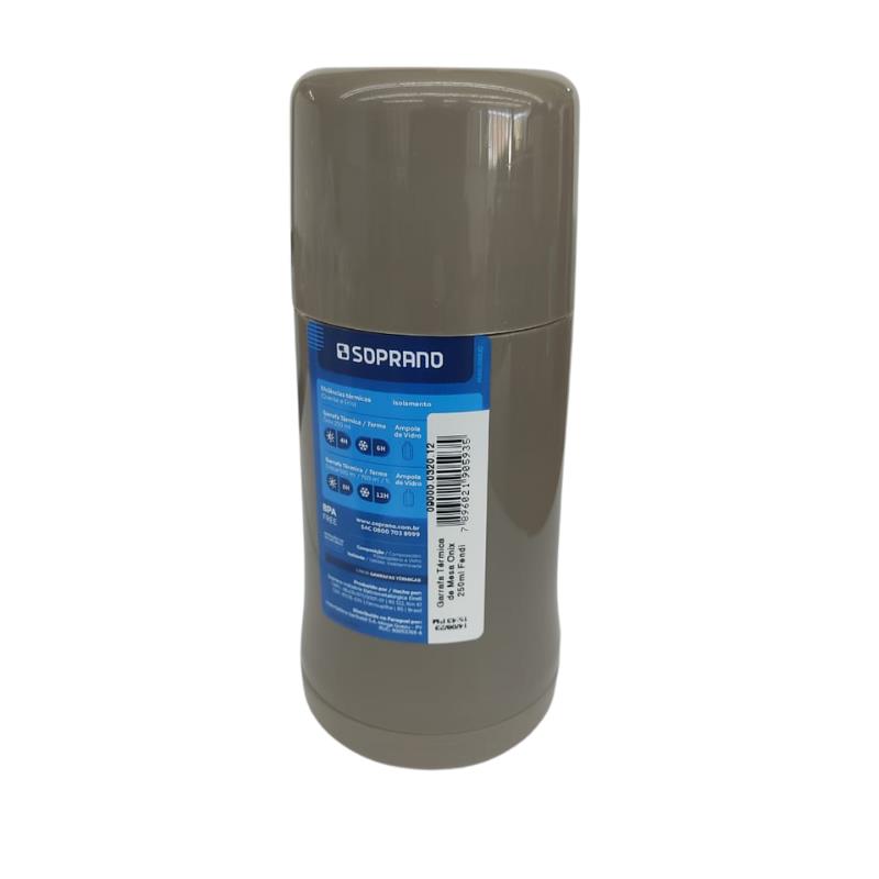 GARRAFA TERMICA ONIX 250ML BG 32012 SOPRANO UN