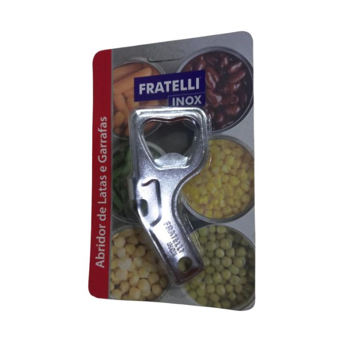 ABRIDOR LATA GARRAFA INOX A15593 FRATELLI UN