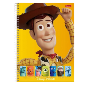 CADERNO CD 10X1 160FLS DISNEY PIXAR 3390569 FORONI UN