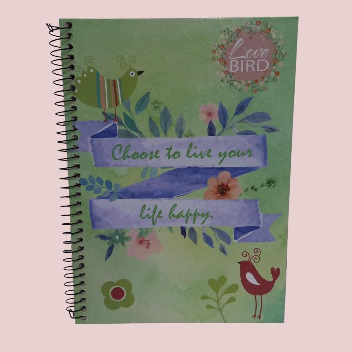 CADERNO CD 1X1 96FLS LOVE BIRDS 104874 LIN 502230 MAXIMA UN