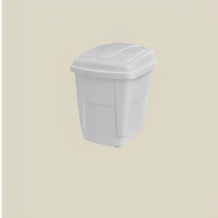 LIXEIRA PLASTICA TAMPA CLICK 4.5L 663 BRANCO MB