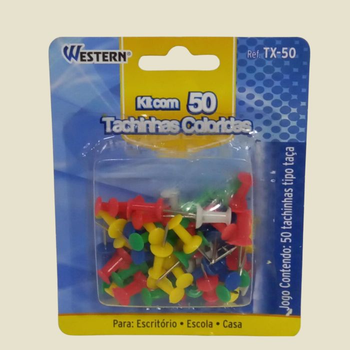 KIT TACHINHAS 50PCS COLOR TX50 COLOR WESTERN UN