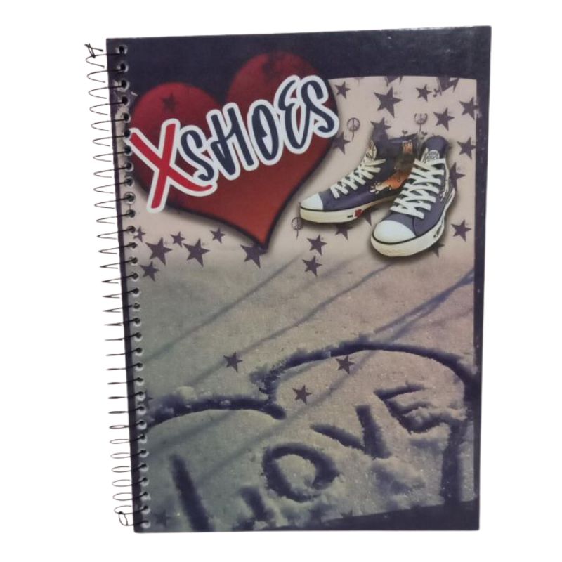 CADERNO CAPA DURA 1X1 96FLS XSHOES 5312 526581 MAXIMA UN