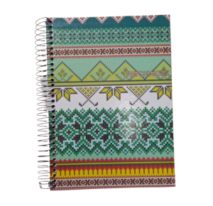 CADERNO CD 10X1 200FLS PATCHWORK 91519 MAXIMA UN