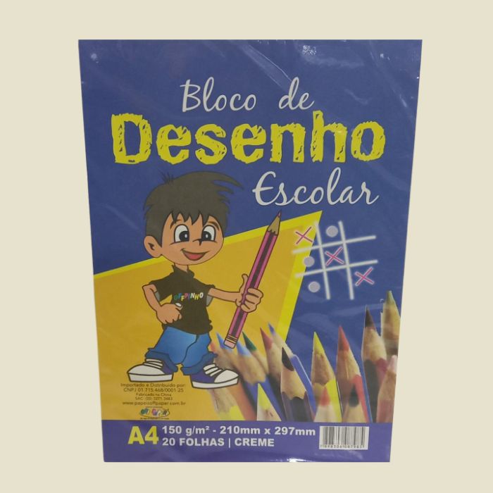 BLOCO DESENHO 150GR A4 20FLS 7985 CREME OFF PAPER UN