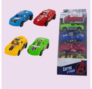 CARRINHO FRICCAO 4 PCS AVENGERS YD419 ETITOYS UN