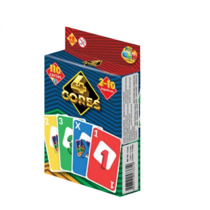 JOGO 4 CORES 110 CARTAS 1054 GGB PLAST UN