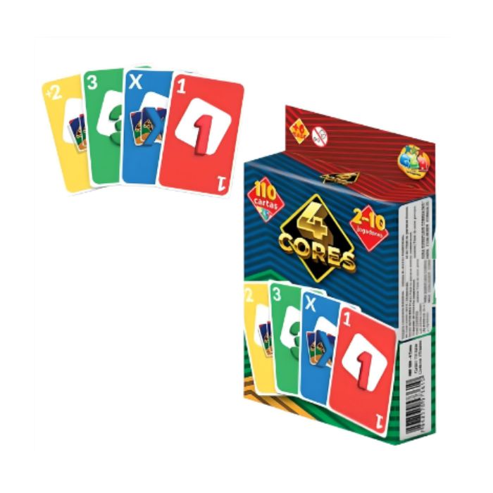 JOGO 4 CORES 110 CARTAS 1054 GGB PLAST UN