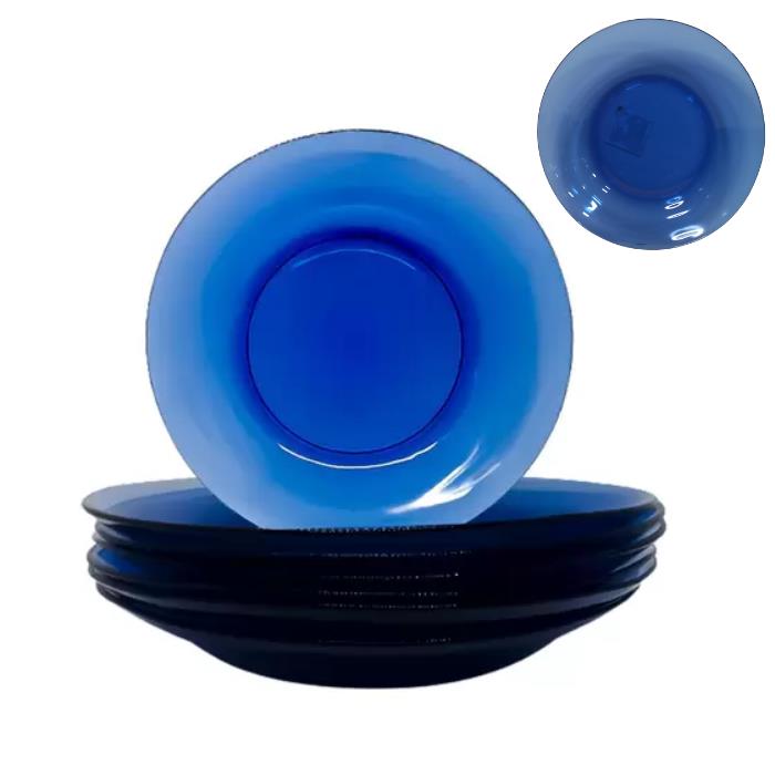 PRATO VIDRO FUNDO IMPERIAL 22,5CM AZUL CO0578850 FRATELLI UN