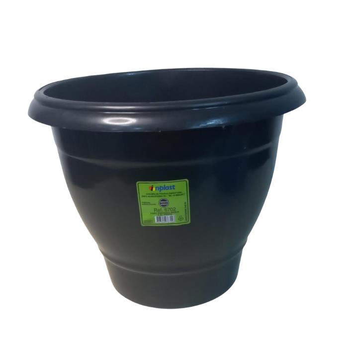 TACHO VASO REDONDO MD 5500ML PRETO 6702 INPLAST UN