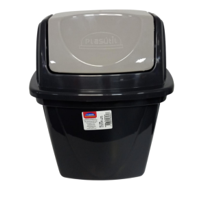 LIXEIRA PLASTICA BASCULANTE 4.9L EBLACK 3484 PLASUTIL UN