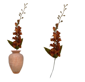 FLOR ARTIFICIAL HASTE ORQUIDEA CETIM 11 FOLHAS MOST 30548190 GRILLO UN