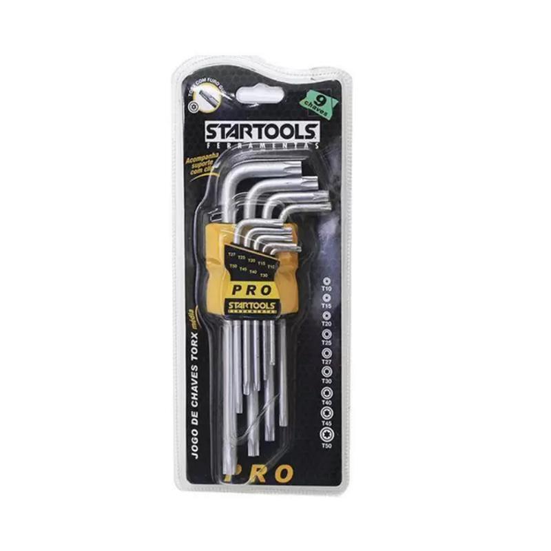 JOGO DE CHAVE TORX MEDIA 9PCS AR0036 STARTOOLS UN