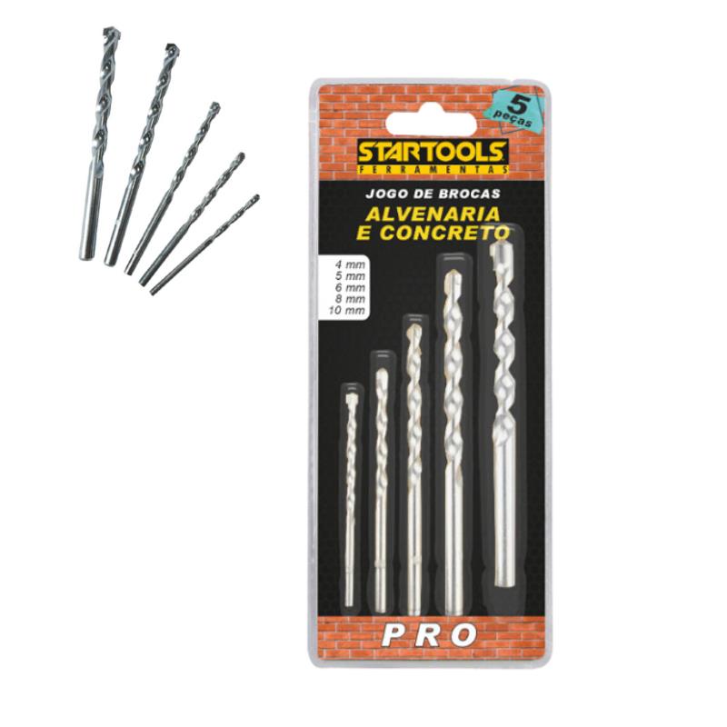 JOGO DE BROCAS DE CONCRETO 5 PCS AR0122 STARTOOLS UN