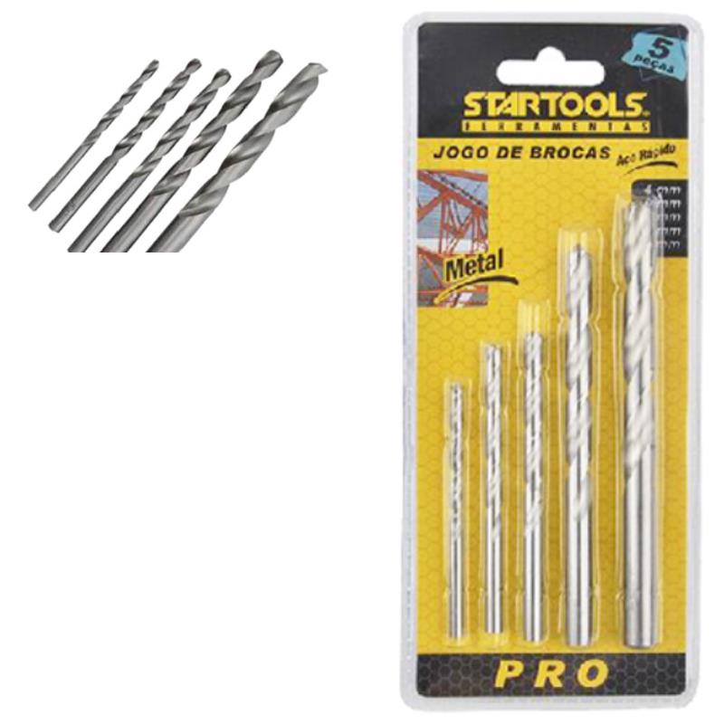 JOGO DE BROCAS DE METAL 5 PCS AR0124 STARTOOLS UN