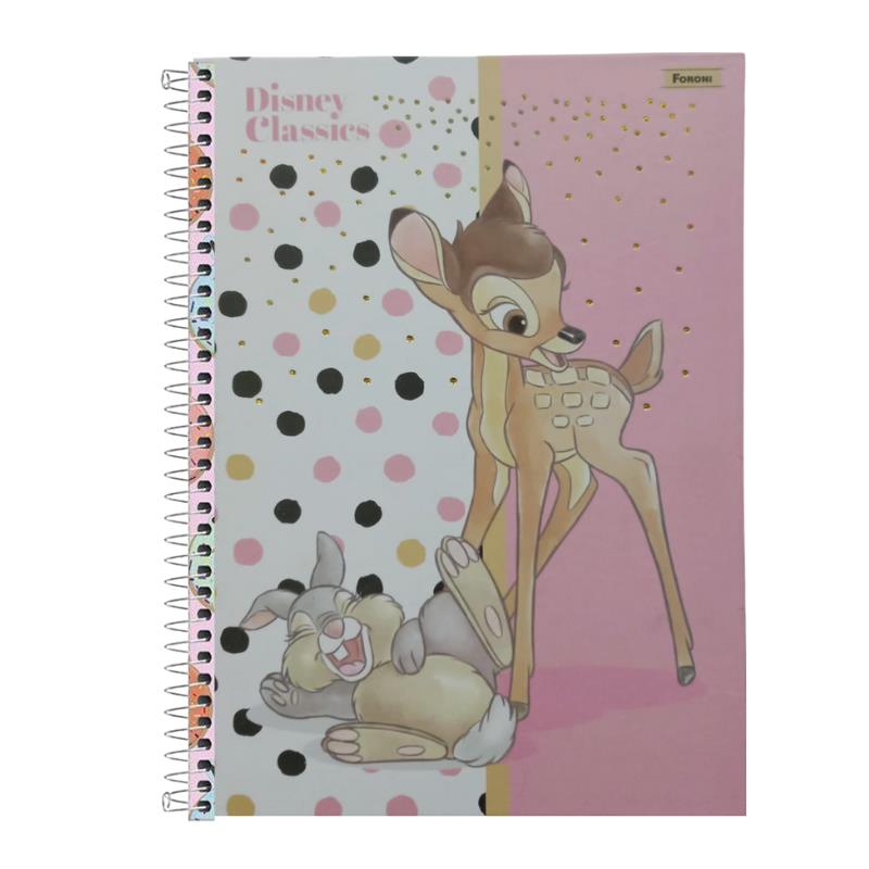 CADERNO CAPA DURA 10X1 200FLS DISNEY CLASSICS 3383619 FORONI UN