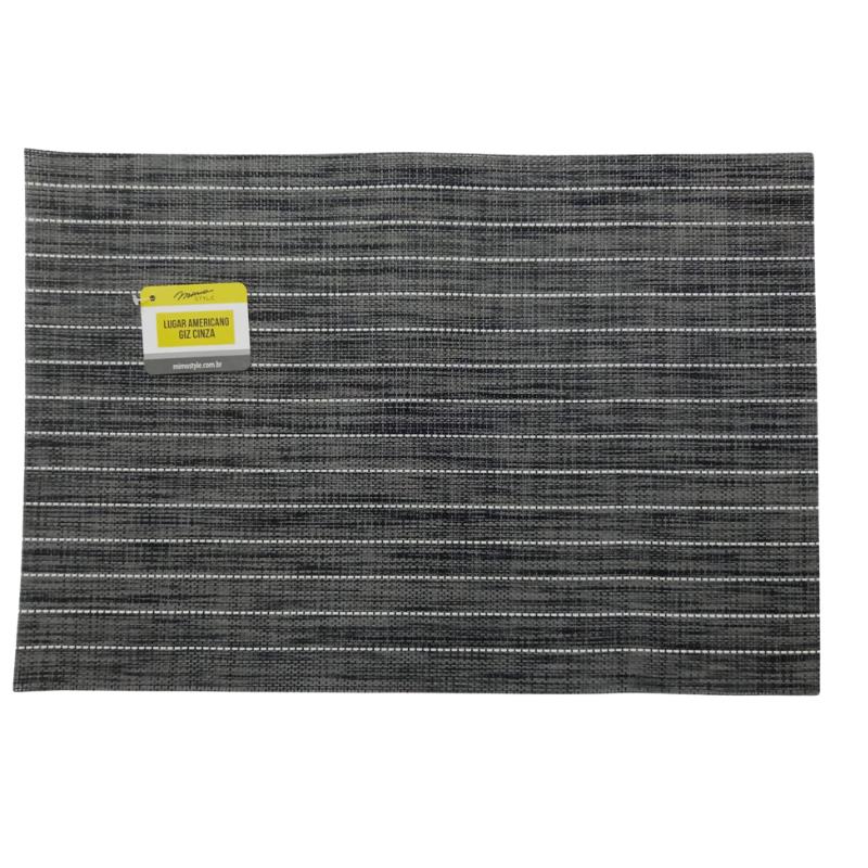 LUGAR AMERICANO RETANGULAR 30X45CM GZ CINZA JA22223 MIMO UN