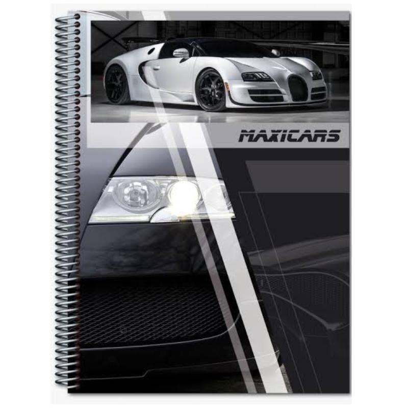 CADERNO CAPA DURA 10X1 200FLS MAXICARS 89905 LIN 501981 MAXIMA UN