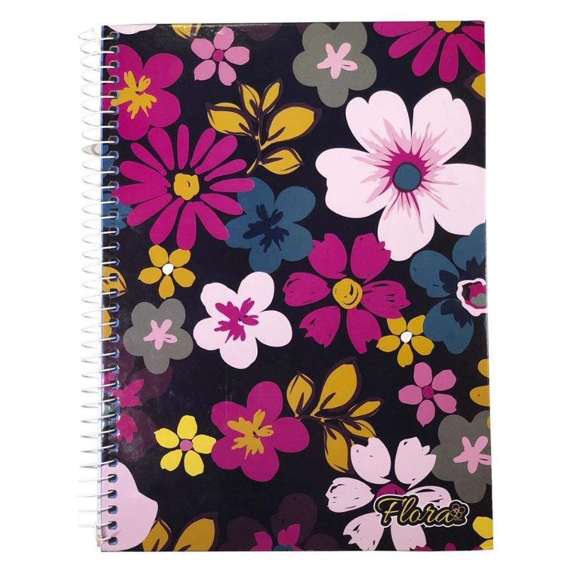 CADERNO CAPA DURA 1X1 96FLS FLORA 9142 LIN 528618 JANDAIA UN