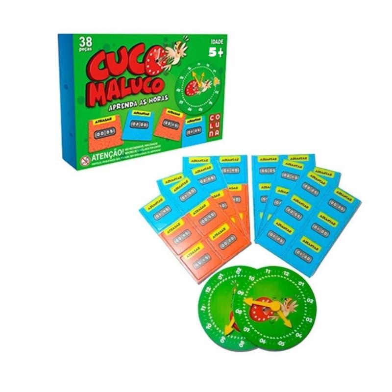 JOGO CUCO MALUCO APRENDA HORAS 38PCS 9061 LIN 529764 GALA UN