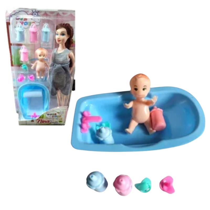 BONECA NINA GRAVIDA BEBE CO0579284 LIN 530203 TOYS TOYS UN