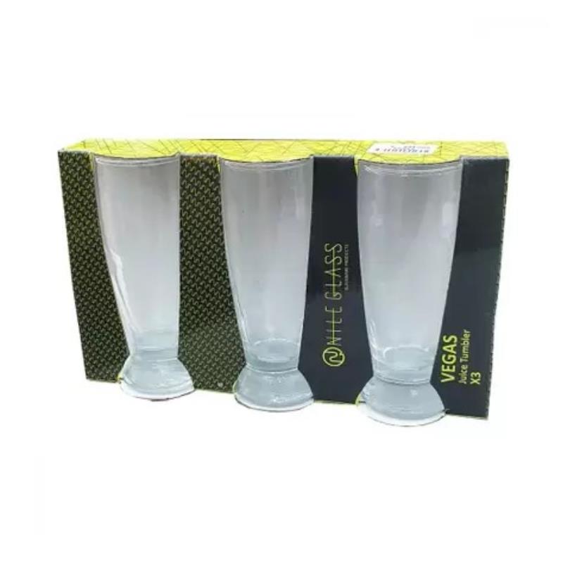 CONJUNTO TACA VEGAS NILE GLASS 3PCS NG1104 LIN 530463 MABEL UN