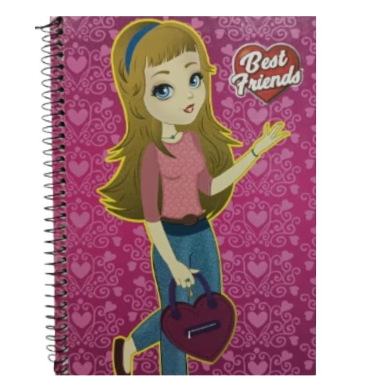 CADERNO CD 1X1 96FLS BEST FRIEND 104554 LIN 497889 MAXIMA UN