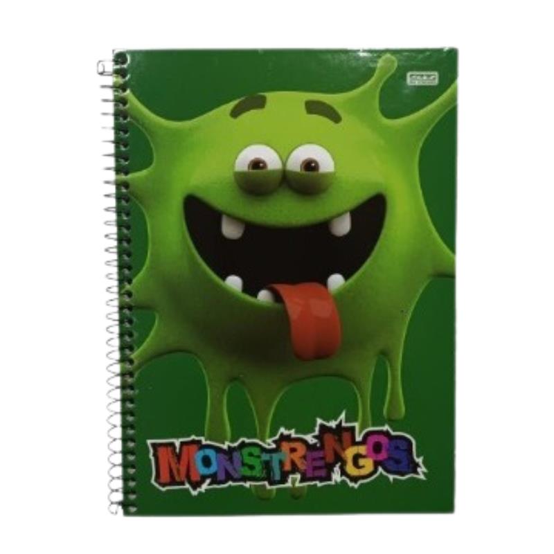 CADERNO CD 1X1 96FLS MONSTREGOS BA SD 4301 LIN 520904 SAO DOMINGO UN